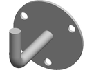 Geschw. Wandkonsole rund ohne Auflager Stab 12 mm H 44 mm geschliffen 1.4301 - INOXTECH-Handlauf-/Geländer-System