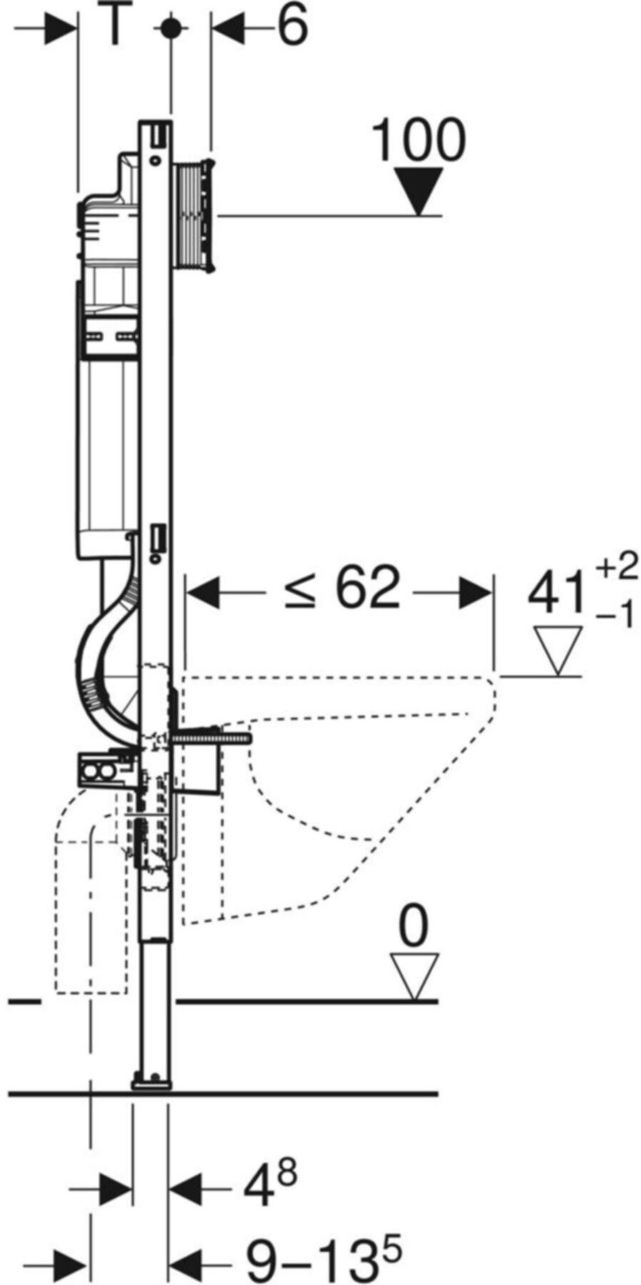 Wand-WC-Element Sigma 111.919.00.6 Typ 112 Elektro-und Kommunikationsanschl. - Geberit-Duofix