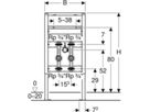 Element für Waschtisch 111.573.00.2 Typ 98, Standarmatur, Wasserzählerstr. - Geberit-Duofix