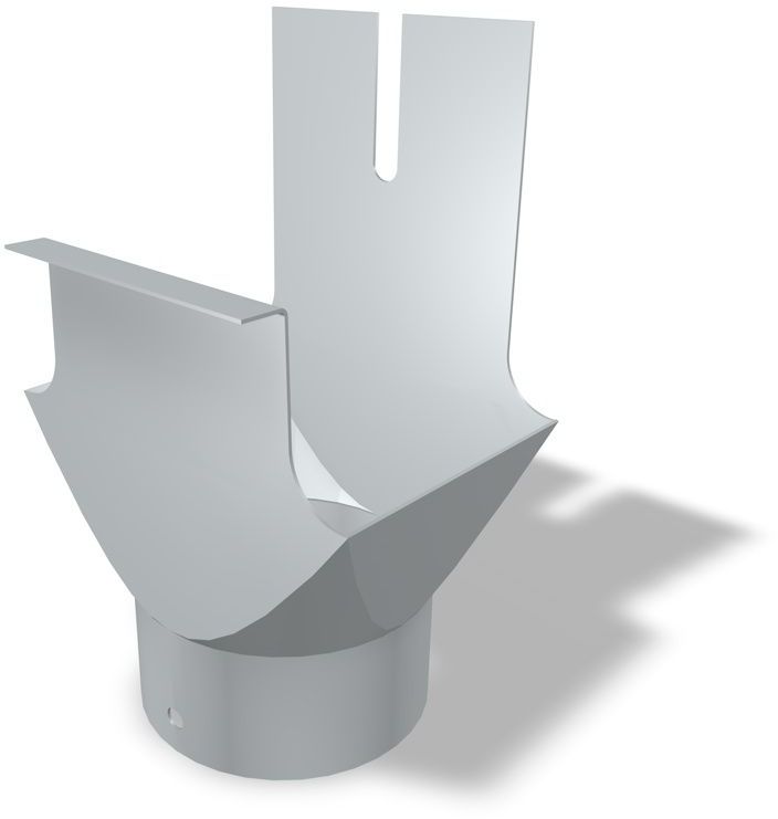 PREFA Kastenrinnenkessel 333/100 mm Silbermetallic 548025 - PREFA Dachentwässerungssysteme