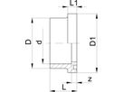 Bundbuchsen mit Nut m/Muffe 50 mm 721 810 110 - GF Hart PVC-U Formstücke