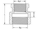 Muffe Reduziert 8240 1/2"- 3/8" - Rotguss-Gewindefittings