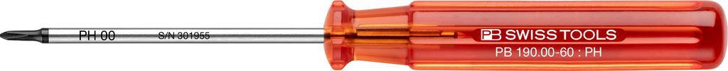 PB Kreuzschraubenzieher, Phillips PB 190, Gr.00-60, L= 60/135 mm - Bauwerkzeuge