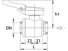 RMA Kugelhahn mit Gewinde für Gas PN 5 Typ HKSF-FS 1 1/4" - Wild Gebäudeeinführung