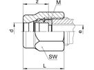 Armaturenanschluss SO 40021 28mm- M36x2.0 - Serto-Programm M/G
