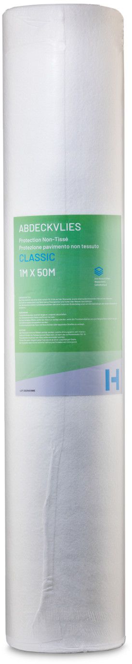 HMG Abdeckvlies selbsthaftend weiss "Classic" mit PE-Folie, B= 1m x L= 50m, 120gr./m2 - Bauwerkzeuge