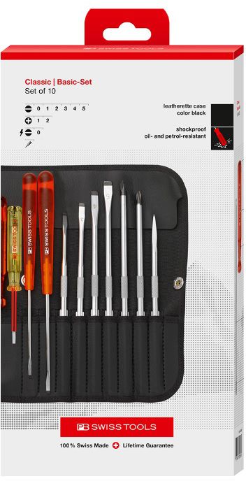 Schraubenzieher-Set, in Rolltasche PB 215.CBB/2, Profile: Ahle, Phillips, Schlitz - Schraubenzieher