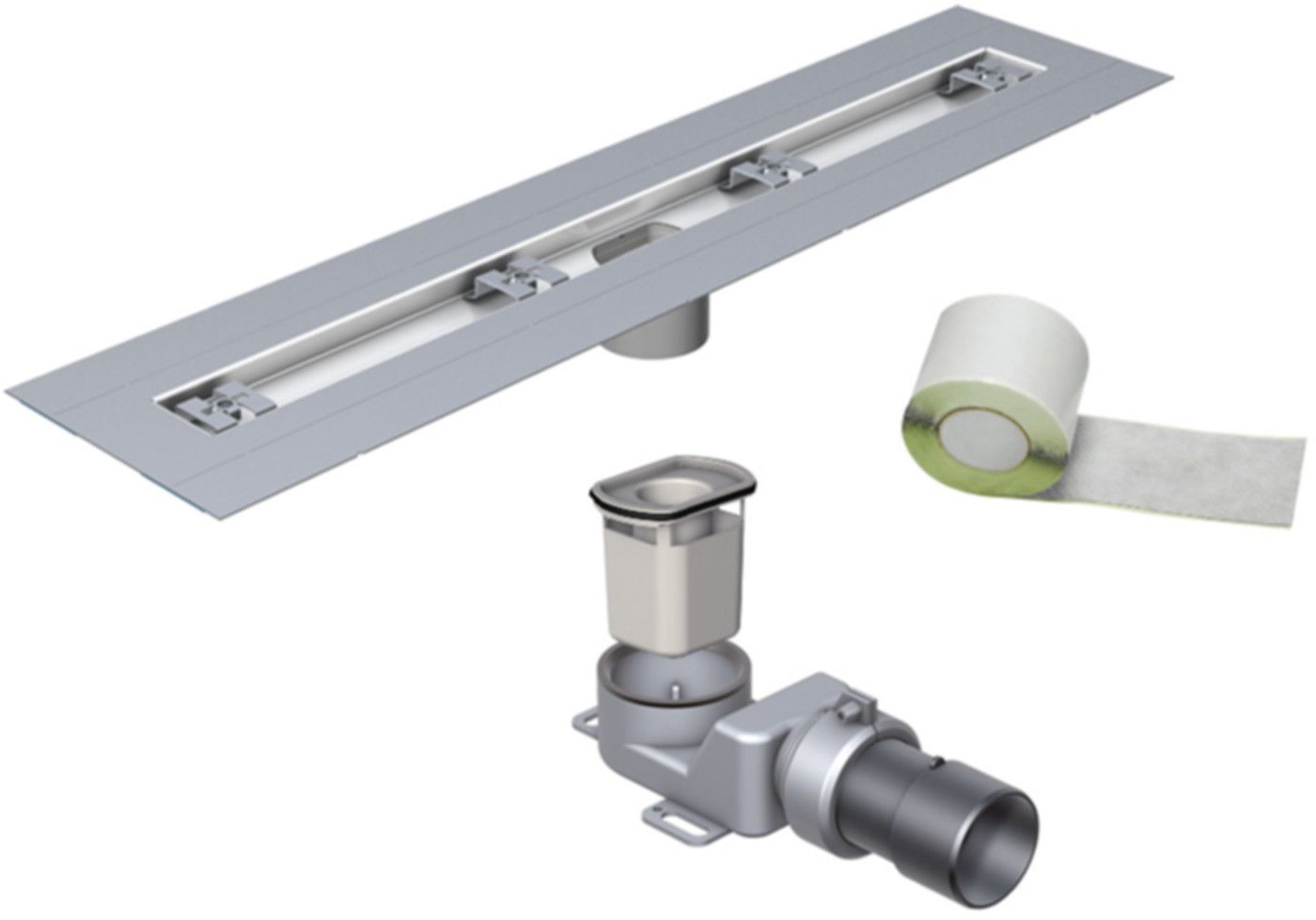 Duschrinnen komplett Aqua SwissLine Vario 900mm ohne Aufkantung 6-DV10090-H4 - SCHACO Entwässerungstechnik