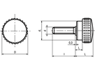 Rändelschrauben Elesa® B.193 p BN14217 2422B.193/25p-M6x2 - Bossard Schrauben