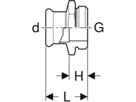 Übergang mit AG 22 x 1" 31733 einseitig Flachdichtend - Mapress-Sanitär-Presssystem-Formstücke