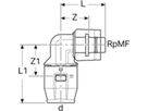 Übergangswinkel 90° 1/2"-20mm 651.502.00.1 mit MasterFix - Geberit-Push Fit-Formstücke