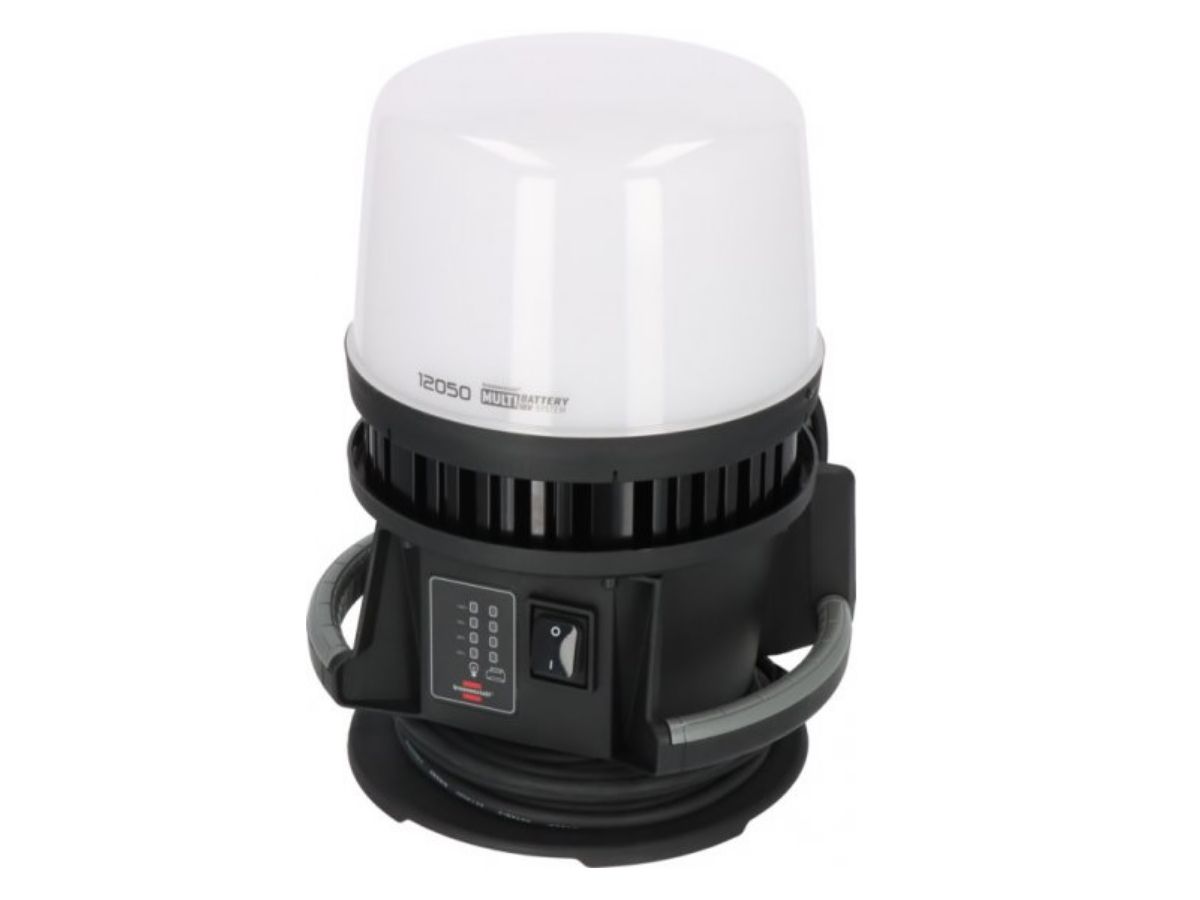 Brennenstuhl Professional LED Hybrid Work Light – 80W, 7900lm, Works With Bosch 18V Batteries, IP55, 5m Cable Included