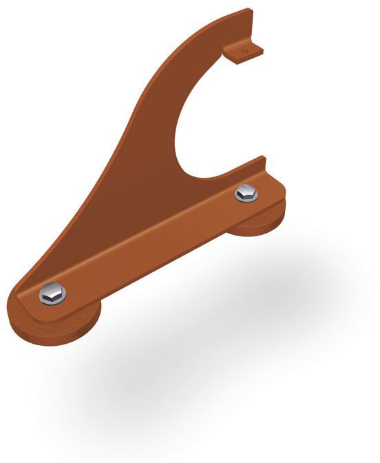 PREFA Gebirgsschneefangstütze 28 P.10 prefabronze, VE 2 Stk. - PREFA Dachsysteme