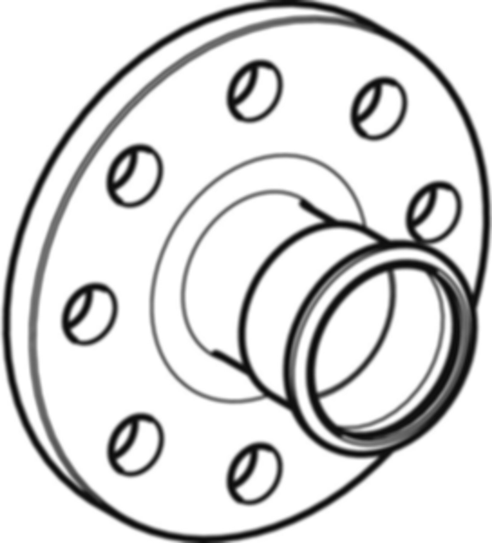 Flansch mit Muffe PN 10/16 35mm 34206 - Mapress-Gas-Formstücke