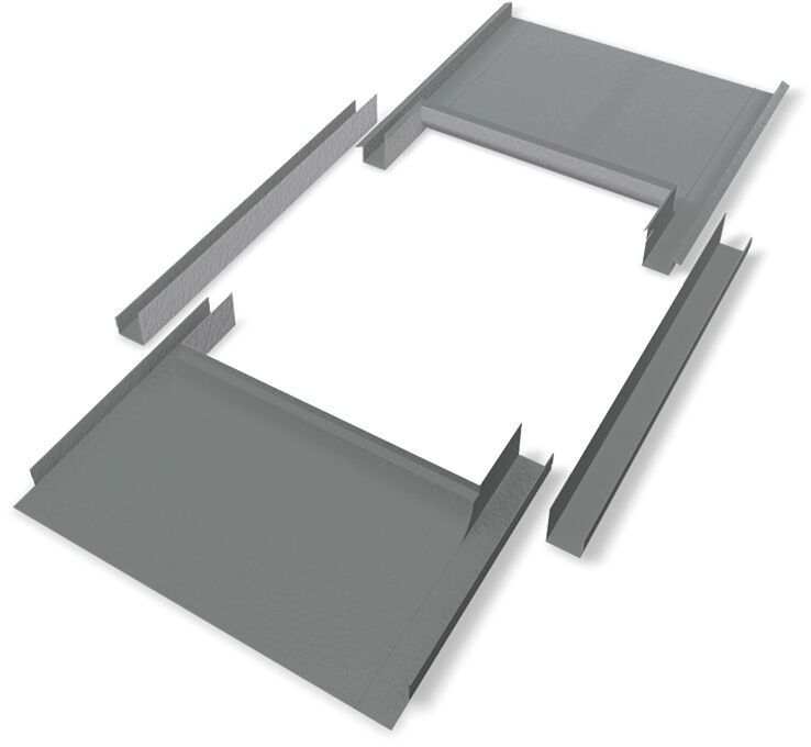 PREFA Einfassung für Velux stucco 134x160 cm, 07 P.10 Hellgrau 111622 - PREFA Dachsysteme