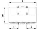 Spitzend-Stück, Baio 5310 DN 80 Länge = 215mm - Hawle Steckmuffenformstücke
