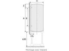Wandmodell 80 L W080CH 851390 705 x 513 x 530 mm 3/4" 230V/400V - Atlantic-Wassererwärmer