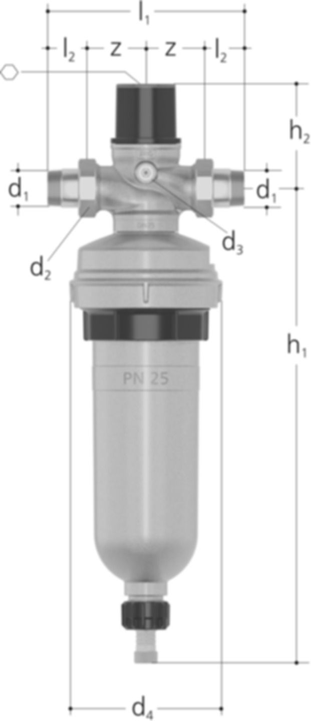 JRGURED-Hauswasserstation 11/4" 1360.480 mit Verschraubungen, 4 bar PN 25 - JRG Armaturen