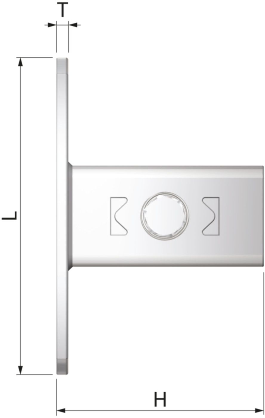 Schienensattel RZ-H90  71807 für Schiene R0-R8 - Flamco-Rohrschellen