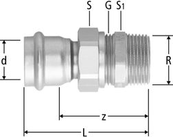 Übergangsverschraubungen NUSSBAUM Optipress-Industry
