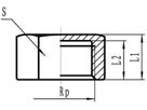 Inox-6-Kant Kappe 3" 1300 - Rostfreie Gewindefittings
