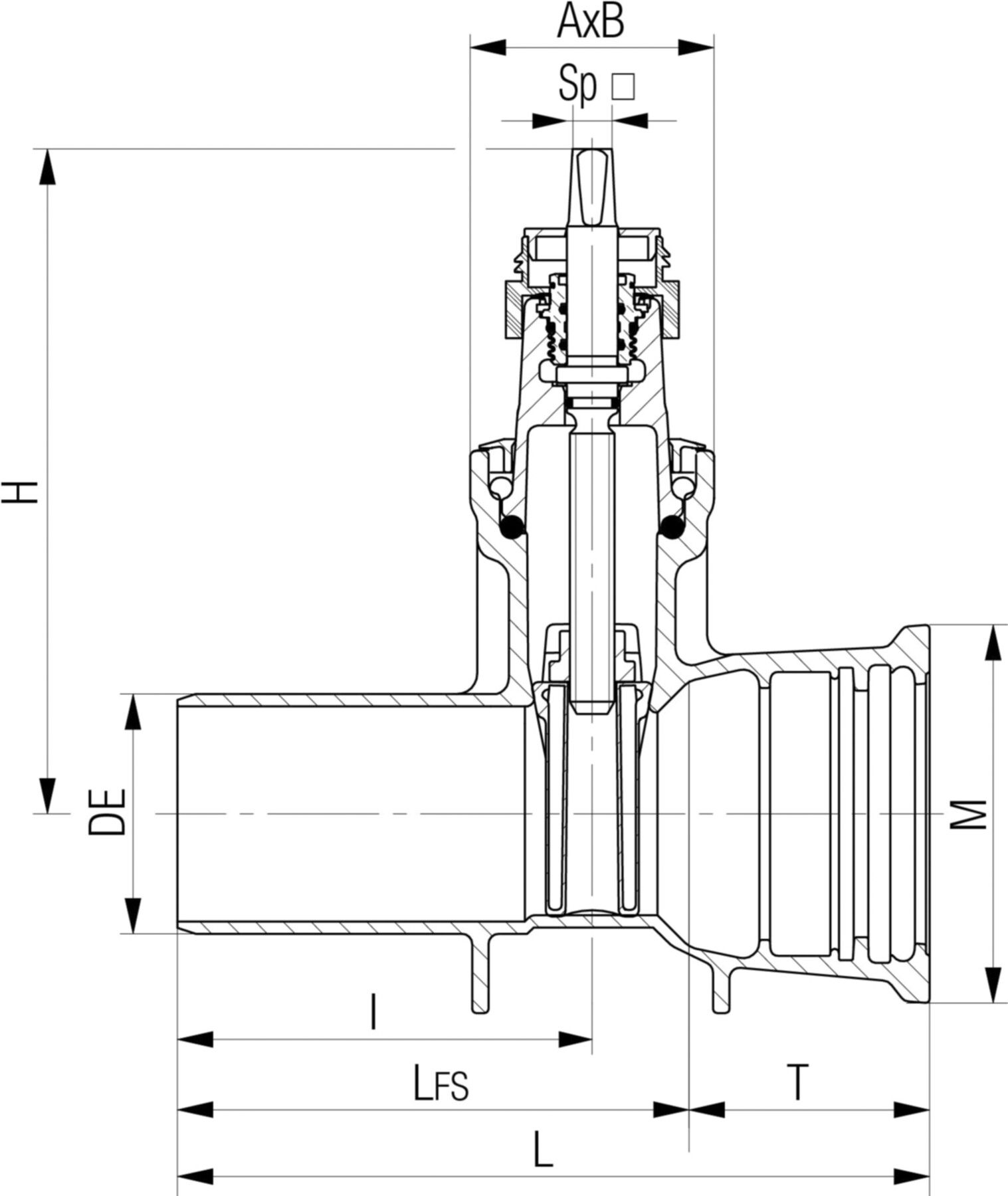 Schieber Steckmuffe/Spitzend Fig. 5054 DN 200 - Von Roll Armaturen