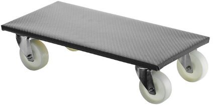 Transportroller grau, 4x Nylon Lenkrollen 600x350mm, Tragkraft bis 500kg - Transportgeräte