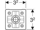 GIS-Pro Stützelement für Eckverbinder 461.702.00.1 - Geberit-GIS