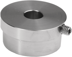 Rohrkappe Vollmaterial Gerade mit Fase 0.5 mm und Sichtbarem Quergewinde M6