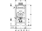 Wand-WC-Element Omega 111.032.00.2 Typ 98 Betätigung von oben/vorne - Geberit-Duofix