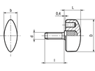 Flügelschrauben Elesa® CT.476 p BN14211 8361CT.476/30p-M6x - Bossard Schrauben