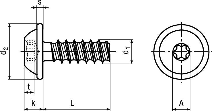 DELTA PT® WN 5451 Torx® Autos® vzb BN20040 50x14WN5451/25 - Bossard Schrauben