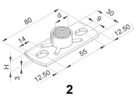 Grundplatten verz. 2-Loch leicht 1/2" 80 x 30 mm 51.105 - Rohrschellen-Zubehör