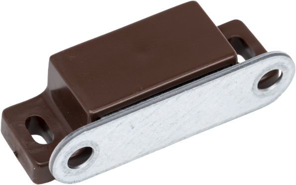 HSI Magnetschnäpper Kunststoff 46x17x13mm, braun, Haltekraft 6 kg - Diverse Möbelbeschläge und Zubehör