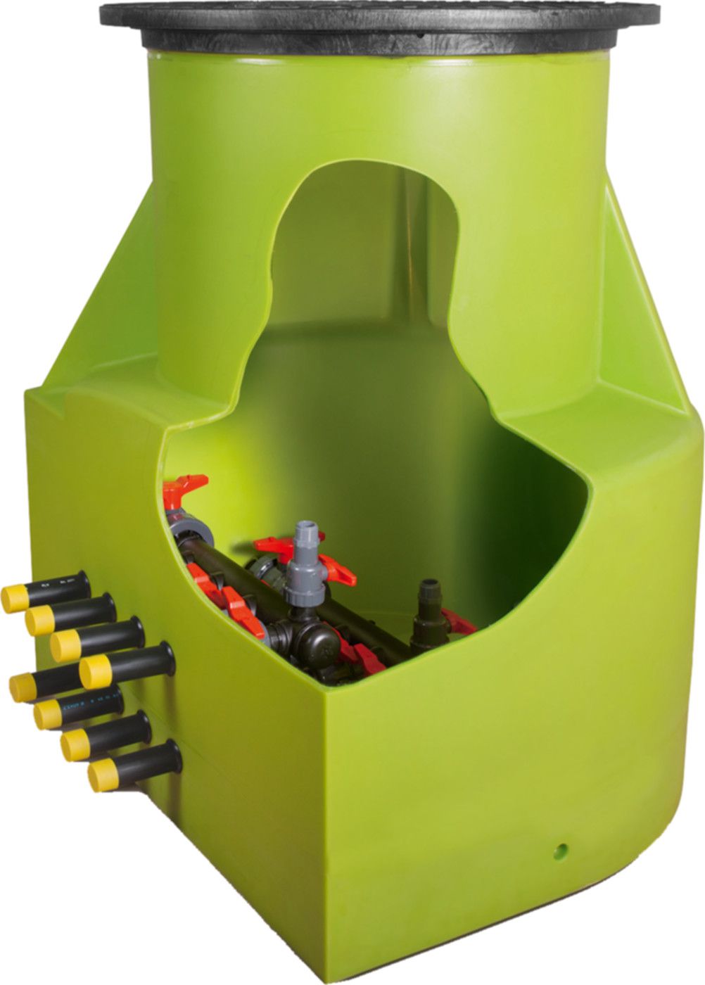 Verteilerschacht Small 63 befahrbar 3 x 40 BF Hauptabgang PE 63 mm - EWATEC-Erdwärmetechnik