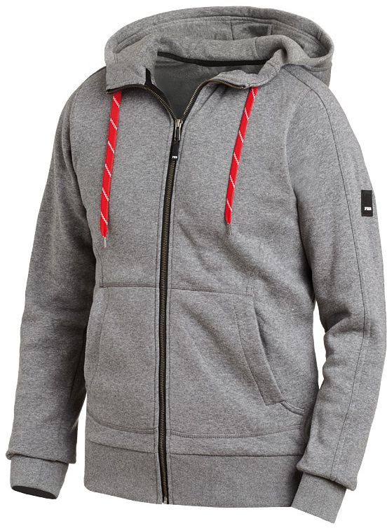 FHB BENNO Sweater-Jacke mit Kapuze grau Gr. 3XL - Textilien