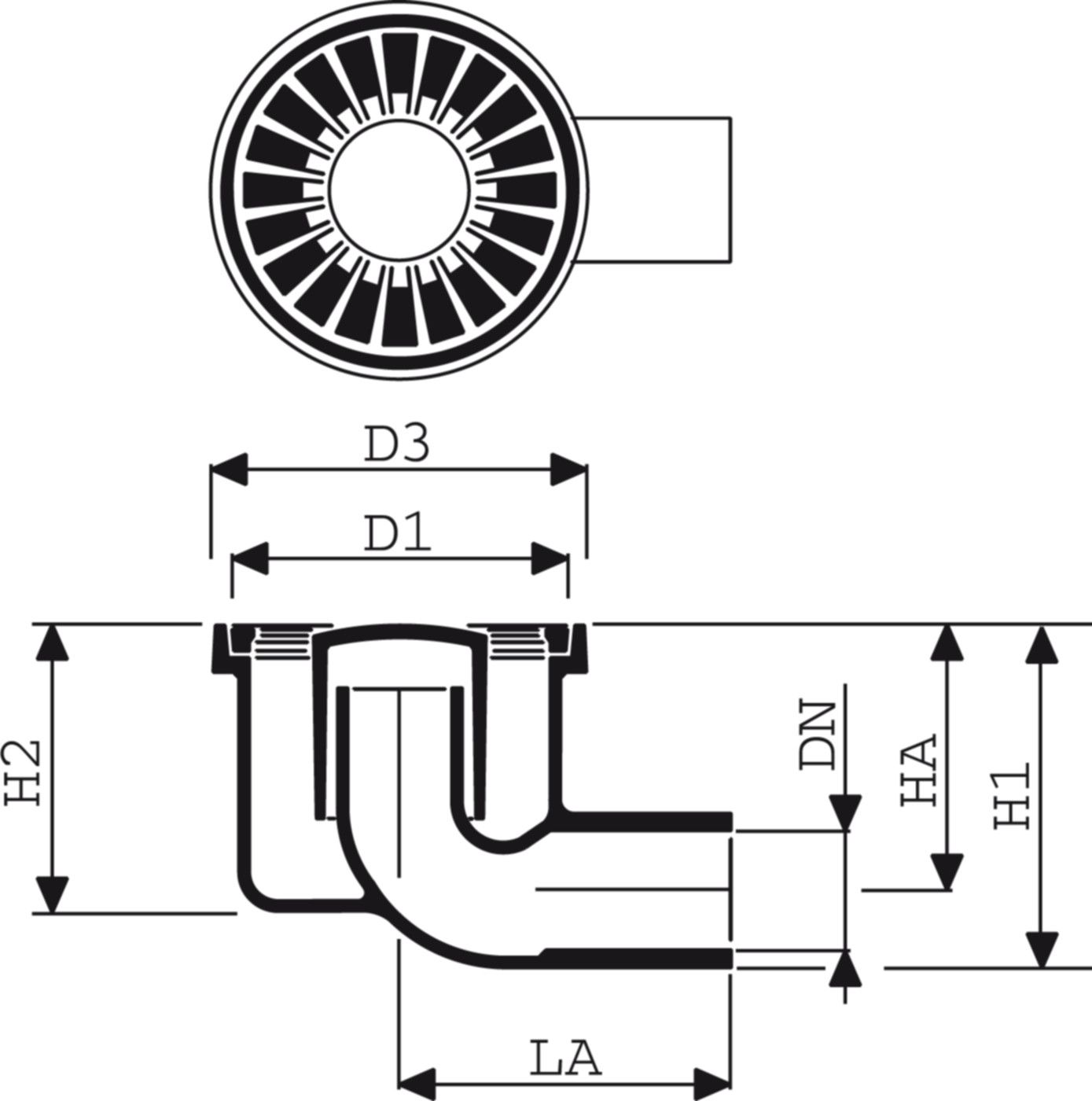 Fig. 1630 006 00 1to - Bodenabläufe von Roll