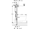 Wand-WC-Element Omega 111.062.00.2 Typ 112 Betätigung von vorne - Geberit-Duofix