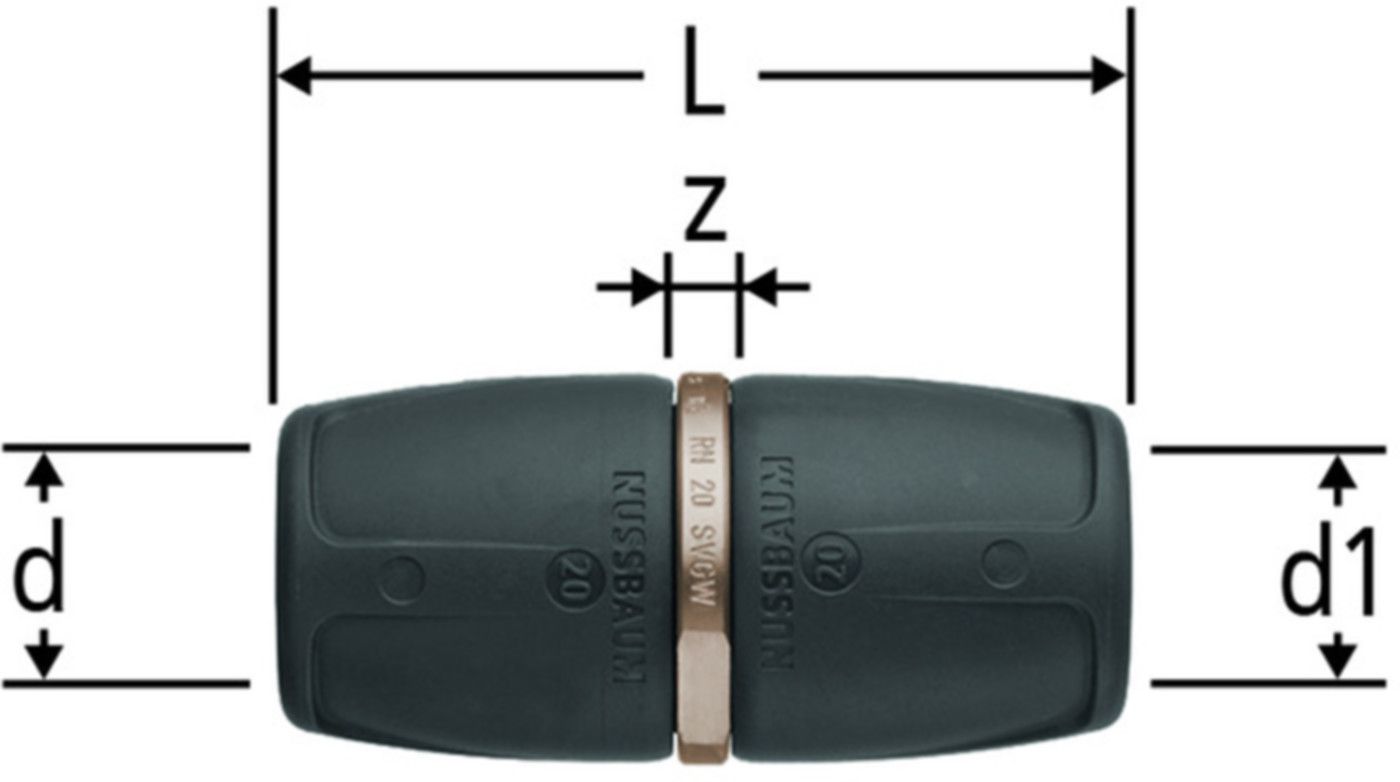 Kupplung 20mm 85136.22 - Nussbaum-Optiflex-Profix Formstücke