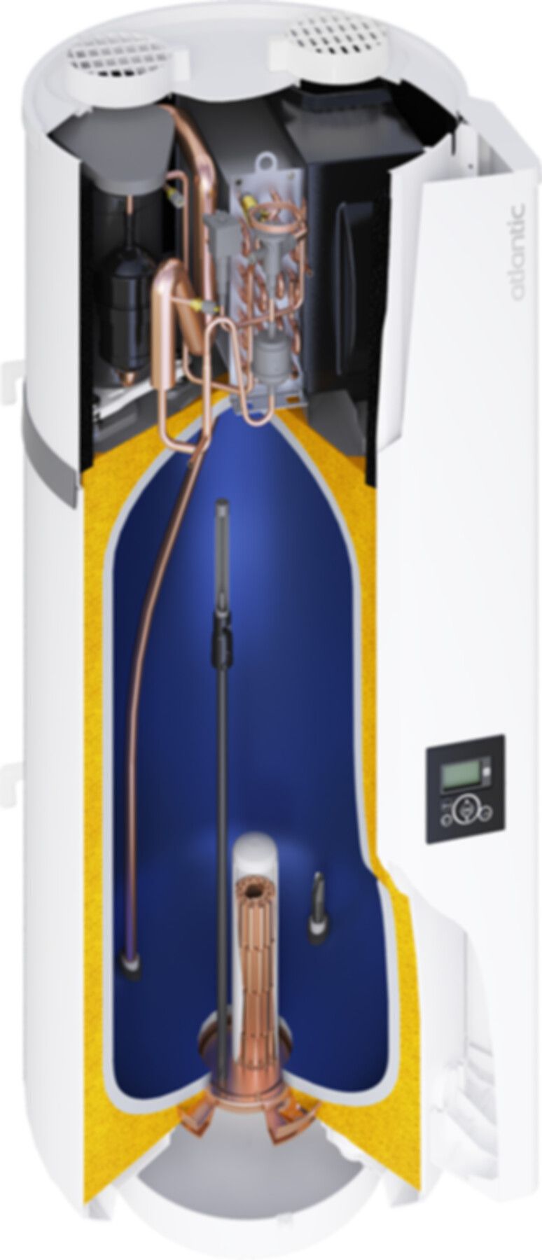 Wärmepumpenboiler 100 L Calypso VM100 Wandmodell 1209 x 522 x 538mm 230V - Atlantic-Wassererwärmer