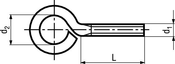 Ringschrauben leichte Ausf St vzb BN1006 M8x50/12 - Bossard Schrauben