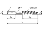 Stockschrauben mit I-6rd St vzb BN20215 M8/Ø7,2x60/X - Bossard Schrauben