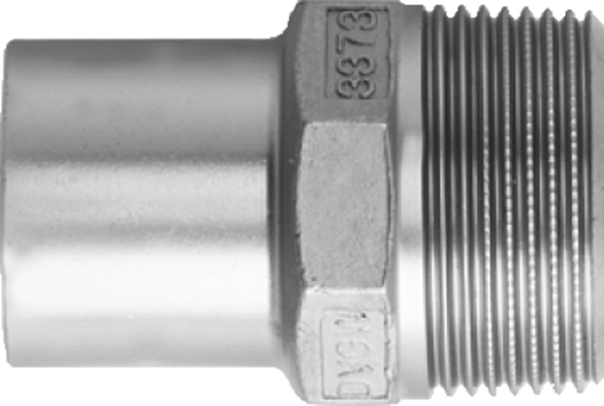 Industry-Übergang mit AG 28mm x 1" mit Einsteckende 80336.28 - Optipress-Industry Formstücke