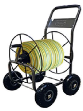 TEGUSTAR Schlauchwagen PROFI 4-Rad Set G3/4" Ansch inkl. 50m Ultraflex Schaluch 19mm + Reinigungspist - Garten