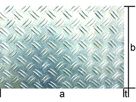 AIMg3, weich, Abkantqualität 1500/3000/3.0/4.5 mm, Muster Quintett - Aluminium Warzenbleche, EN AW-5754