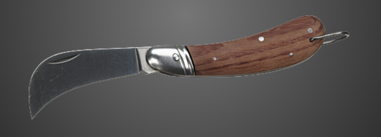 Dachpappenmesser mit Hozlgriff L=122mm , klappbar - Spenglerwerkzeuge