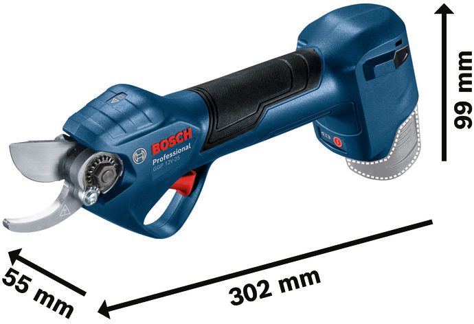 Akku-Gartenschere GGP 12V-25 bis Ø25mm, 4'500 Schnitte pro Akkuladung, 0.83kg - Bosch Elektrowerkzeuge