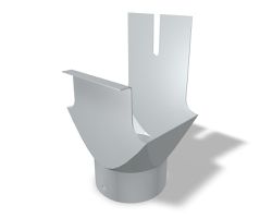 PREFA Kastenrinnenkessel 333/100 mm Silbermetallic 548025 - PREFA Dachentwässerungssysteme