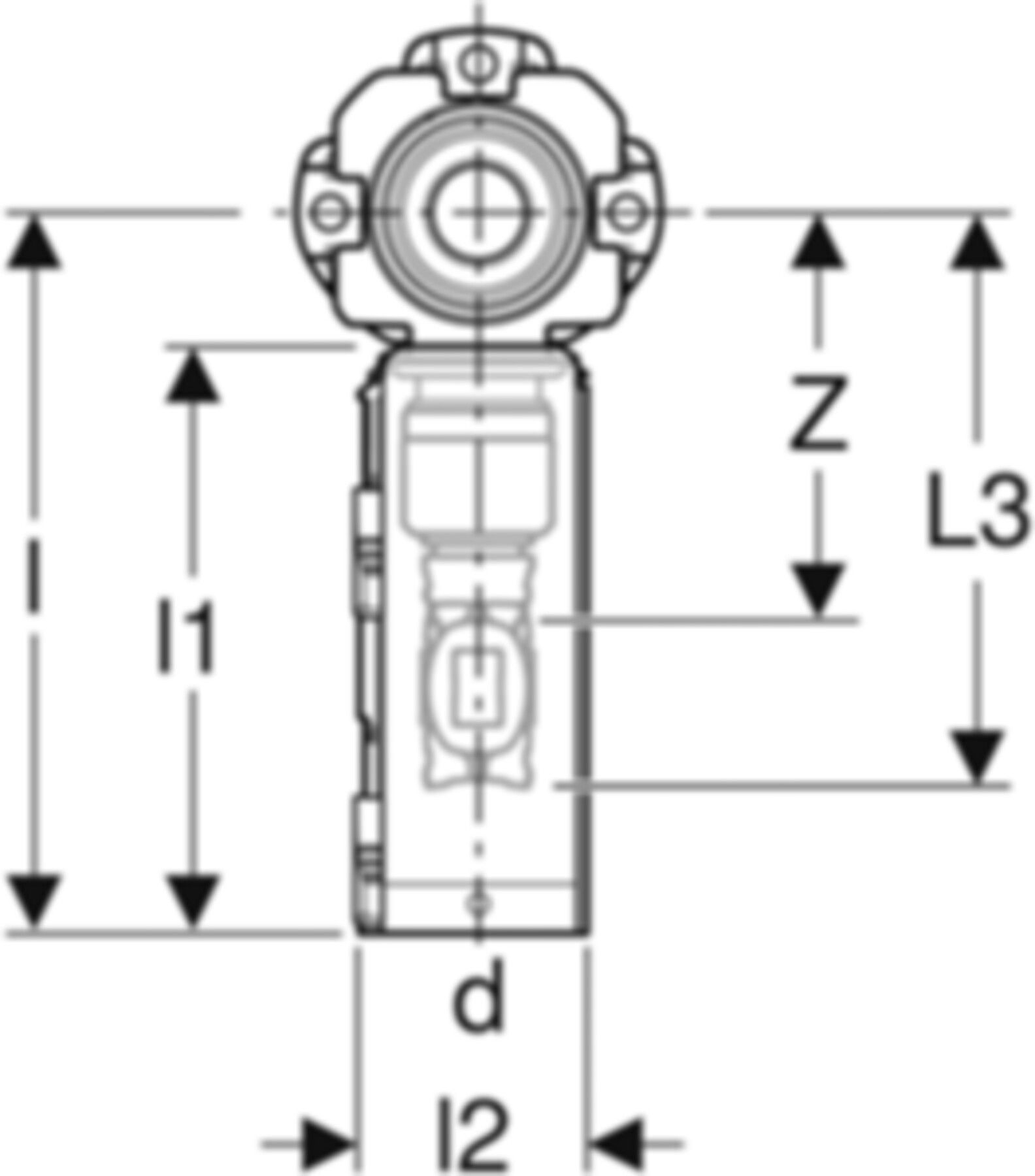 Dose 90° 20mm-1/2" 651.681.00.3 mit MasterFix - Geberit FlowFit-Rohre/Formstücke
