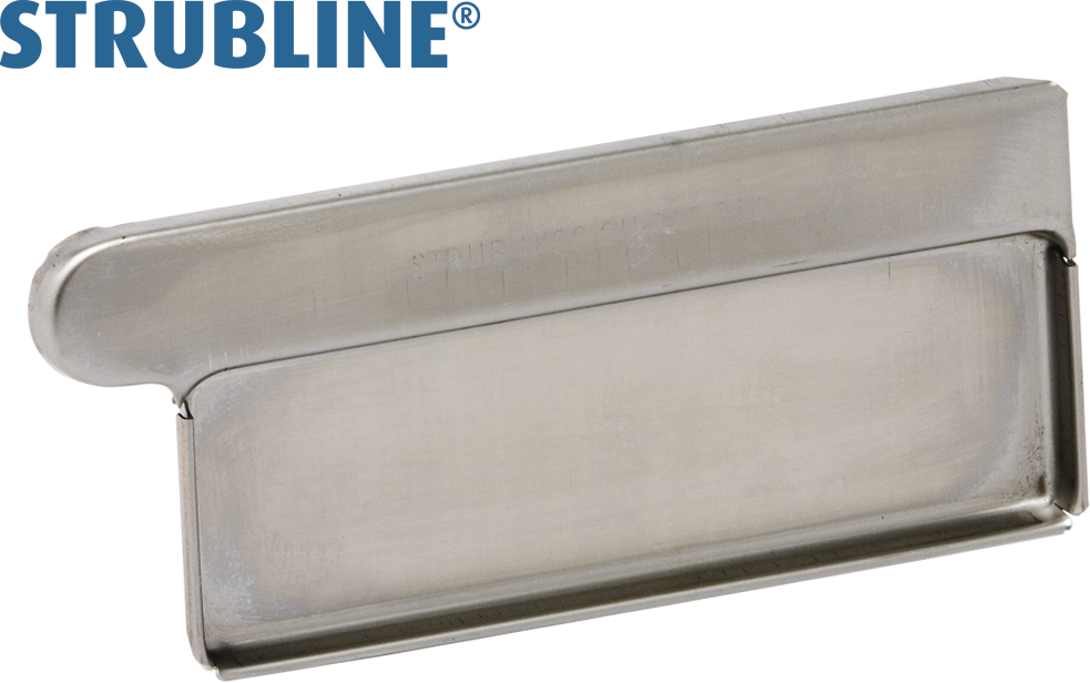 Anklemmboden links eckig 400 mm 129 "Strubline" - Cr-Ni Spenglereihalbfabrikate
